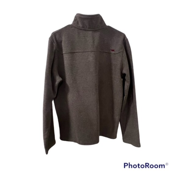 Mountain Khakis Brown Snap Mock Neck Fleece Pop Top Pullover Sweater Size Medium - Picture 2 of 10